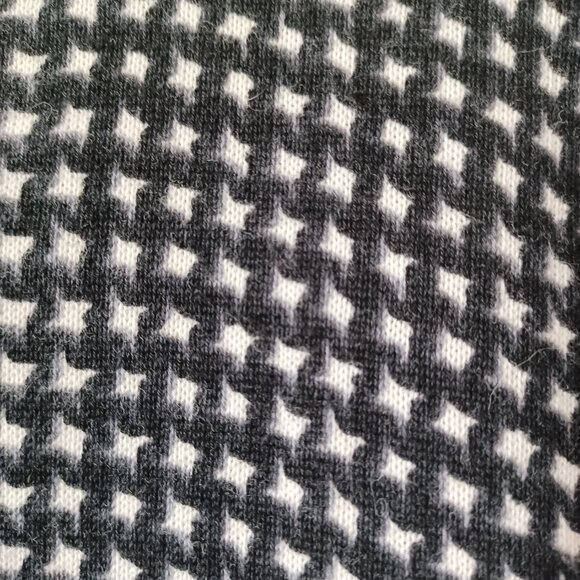 Croft & Barrow Black & White Houndstooth Cardigan Sweater, 100% Cotton, Large - Picture 2 of 12
